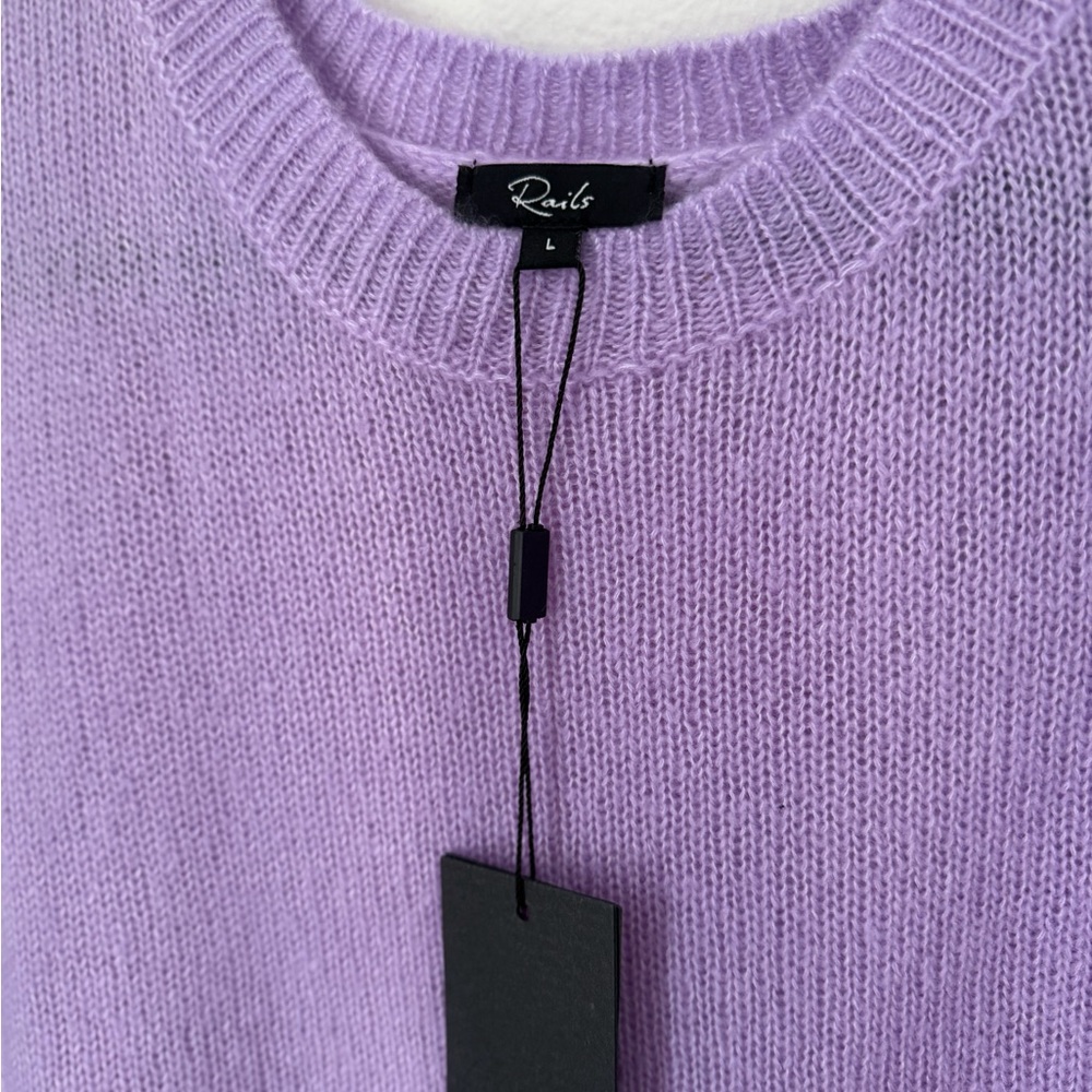 Rails Purple Crew Neck Sweater Soft Knit Casual - Picture 2 of 4